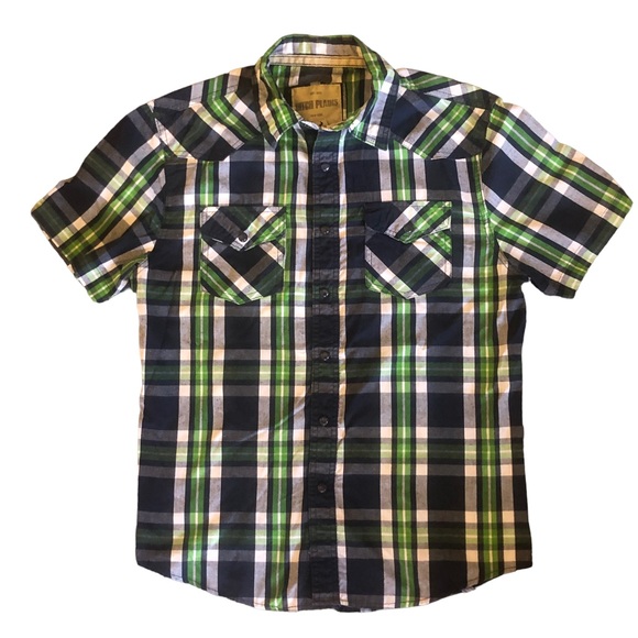 Ditch Plains Other - Ditch Plains Green & Blue Plaid Button Down Shirt size Large